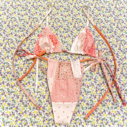 Pink Patchwork Bikini