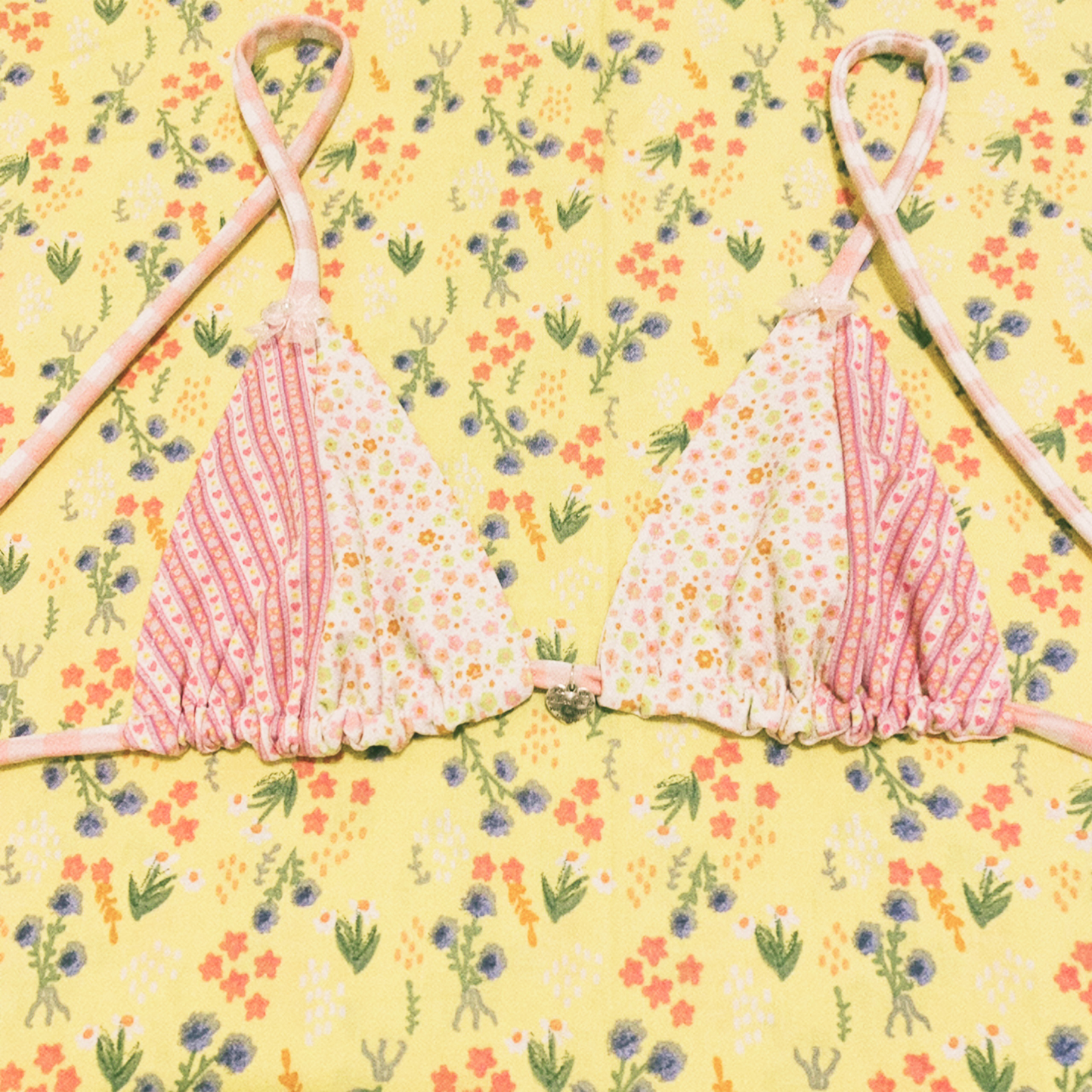 Billie Brooks patchwork bikini pink